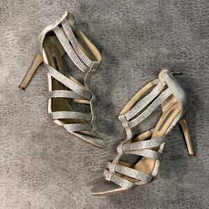 Y2k INC Bedazzled Strappy Heels